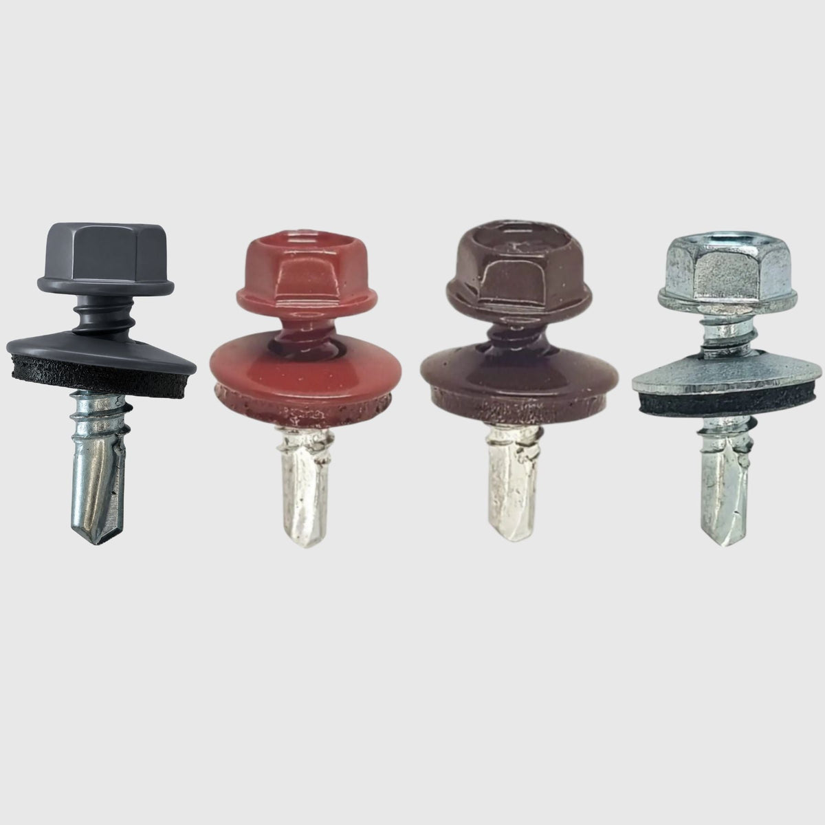 Surub autoforant prindere in metal cu cap hexagonal si saiba