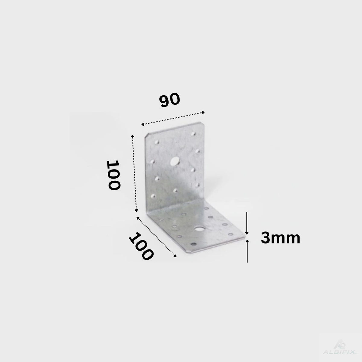 Coltar lemn neranforsat 100x100x90 grosime 3mm - 20 buc/cutie