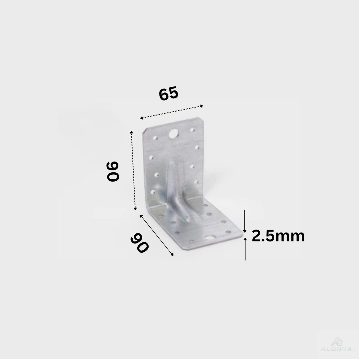 Coltar lemn ranforsat 90x90x65 grosime 2.5mm - 20 buc/cutie