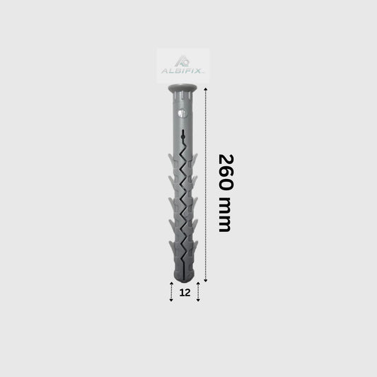 Diblu fixari grele 12x260 mm cu aripi 50 buc/cutie