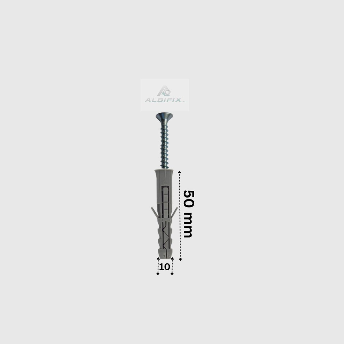 Diblu standard cu surub 10x50 mm 100 buc/cutie