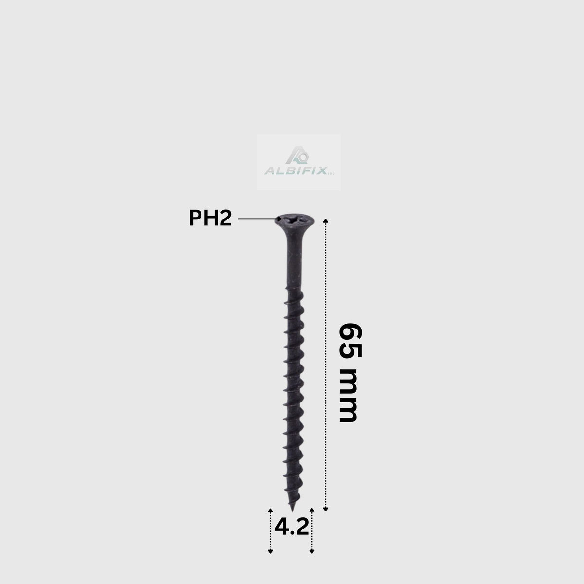 Negrese lemn 4.2x65, surub gips carton cu filet rapid 250 buc/cutie