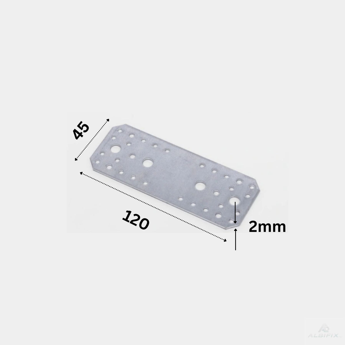 Placa perforata 45x120 grosime 2mm - 10 buc/bax