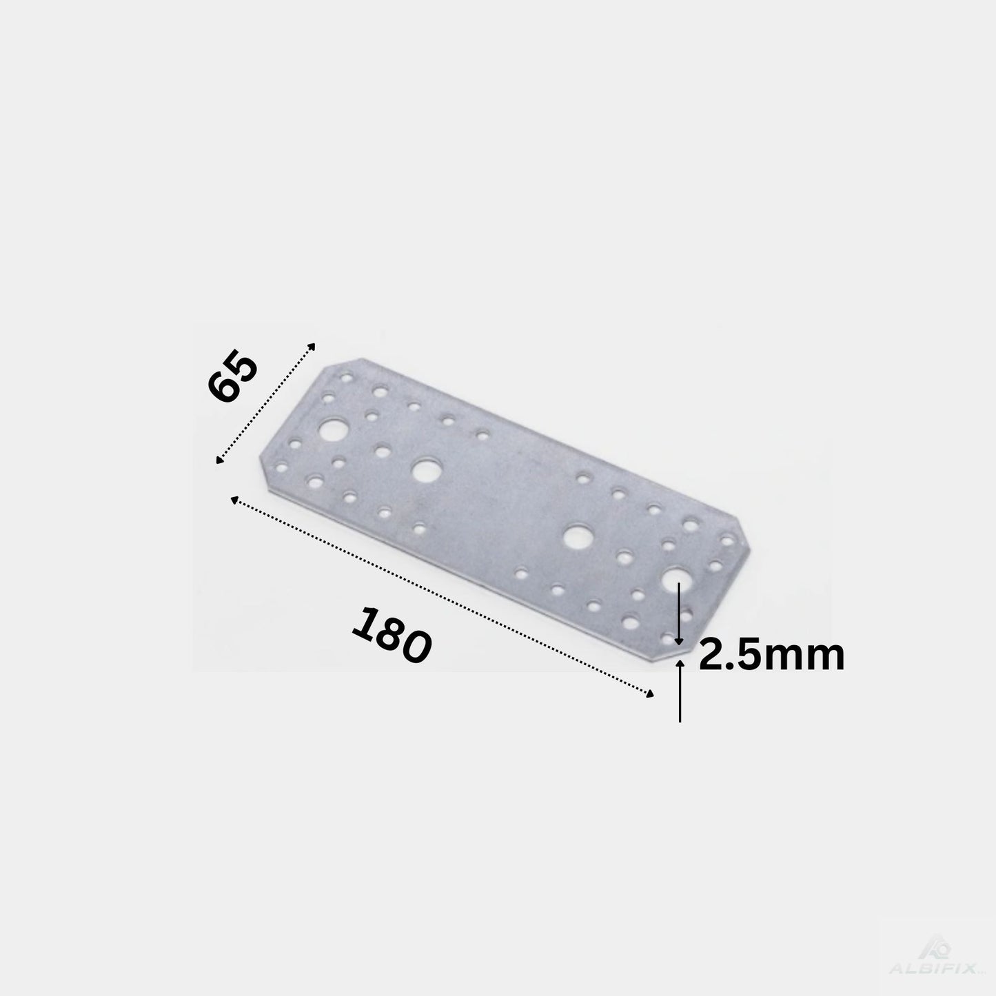 Placa perforata 65x180 grosime 2.5mm - 10 buc/bax