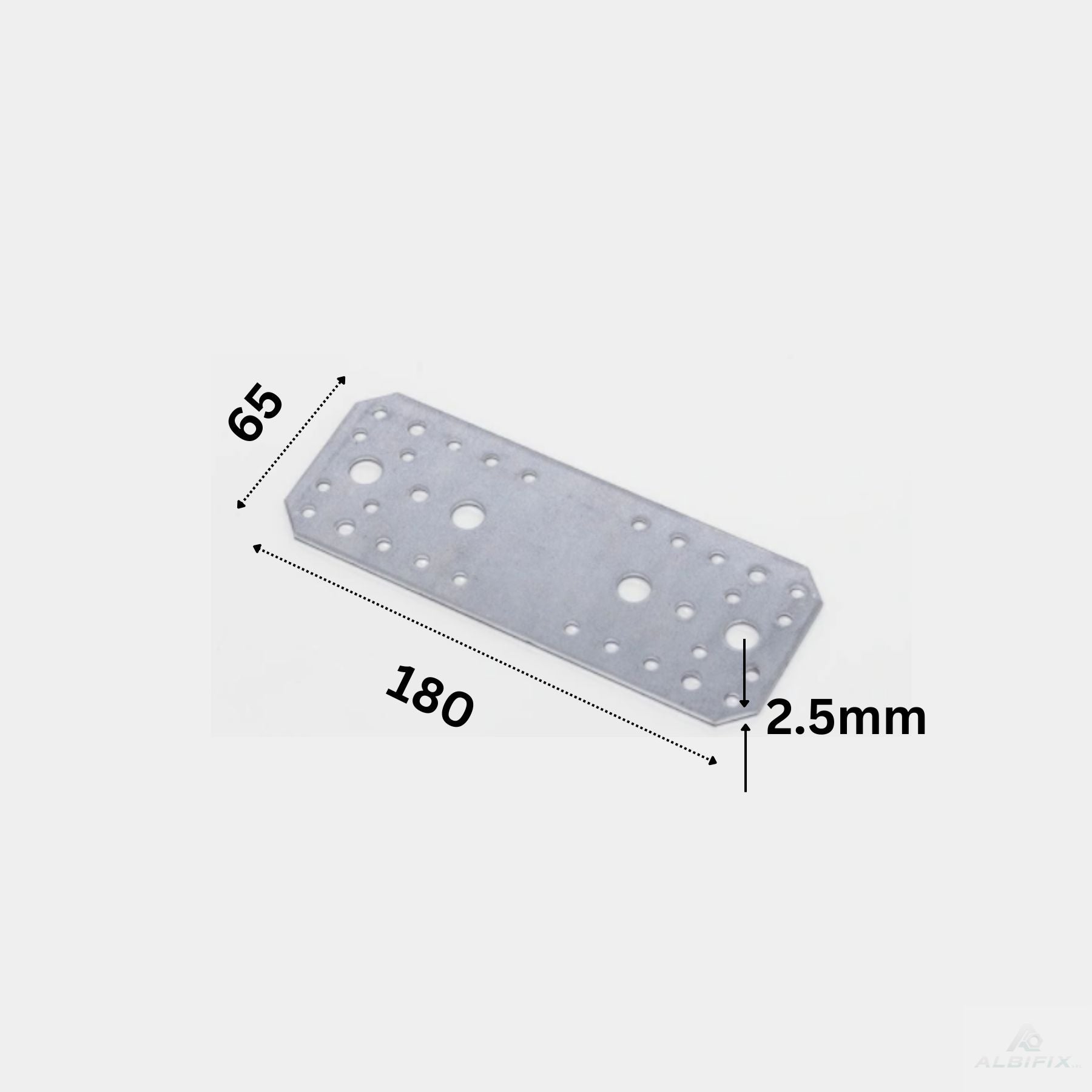 Placa perforata 65x180 grosime 2.5mm - 10 buc/bax