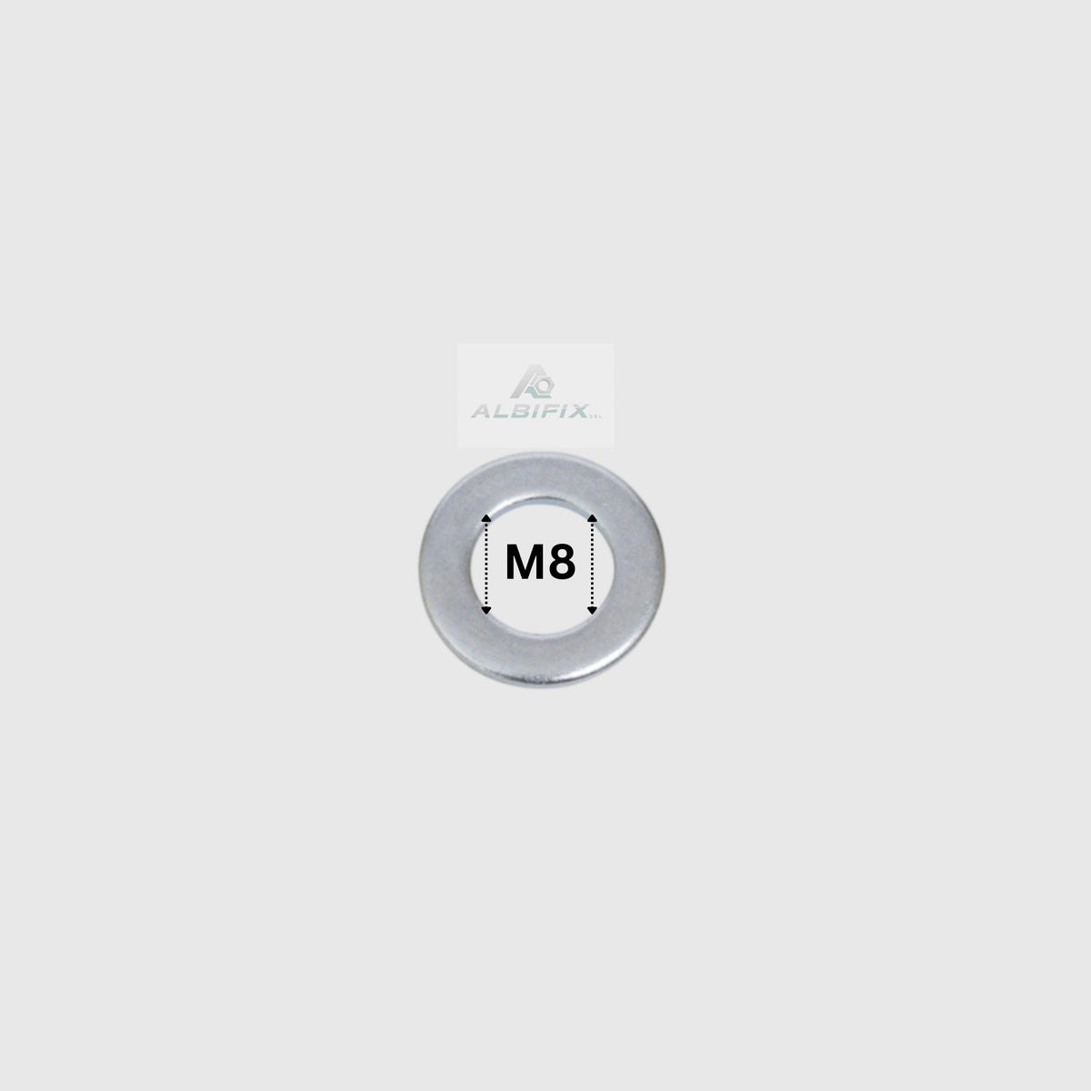 Saiba plata M8 mm DIN125 zincata 2000 buc/cutie