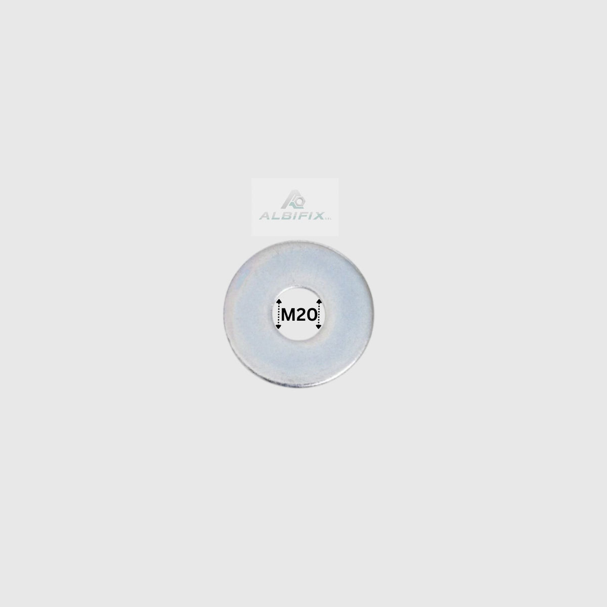 Saiba plata lata M20 mm DIN9021 zincata 60 buc/cutie