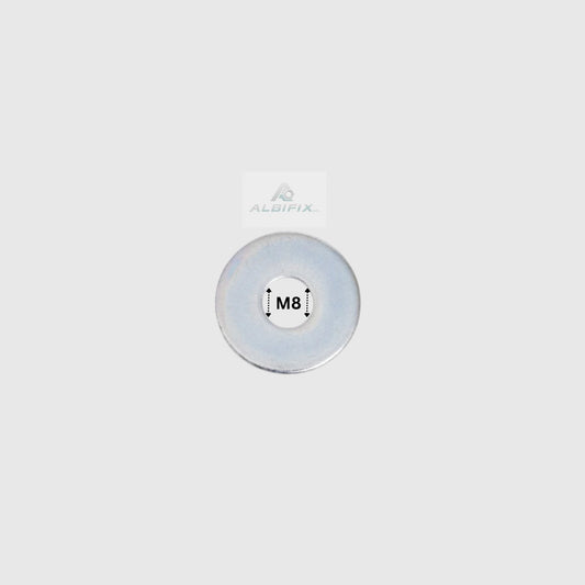 Saiba plata lata M8 mm DIN9021 zincata 800 buc/cutie