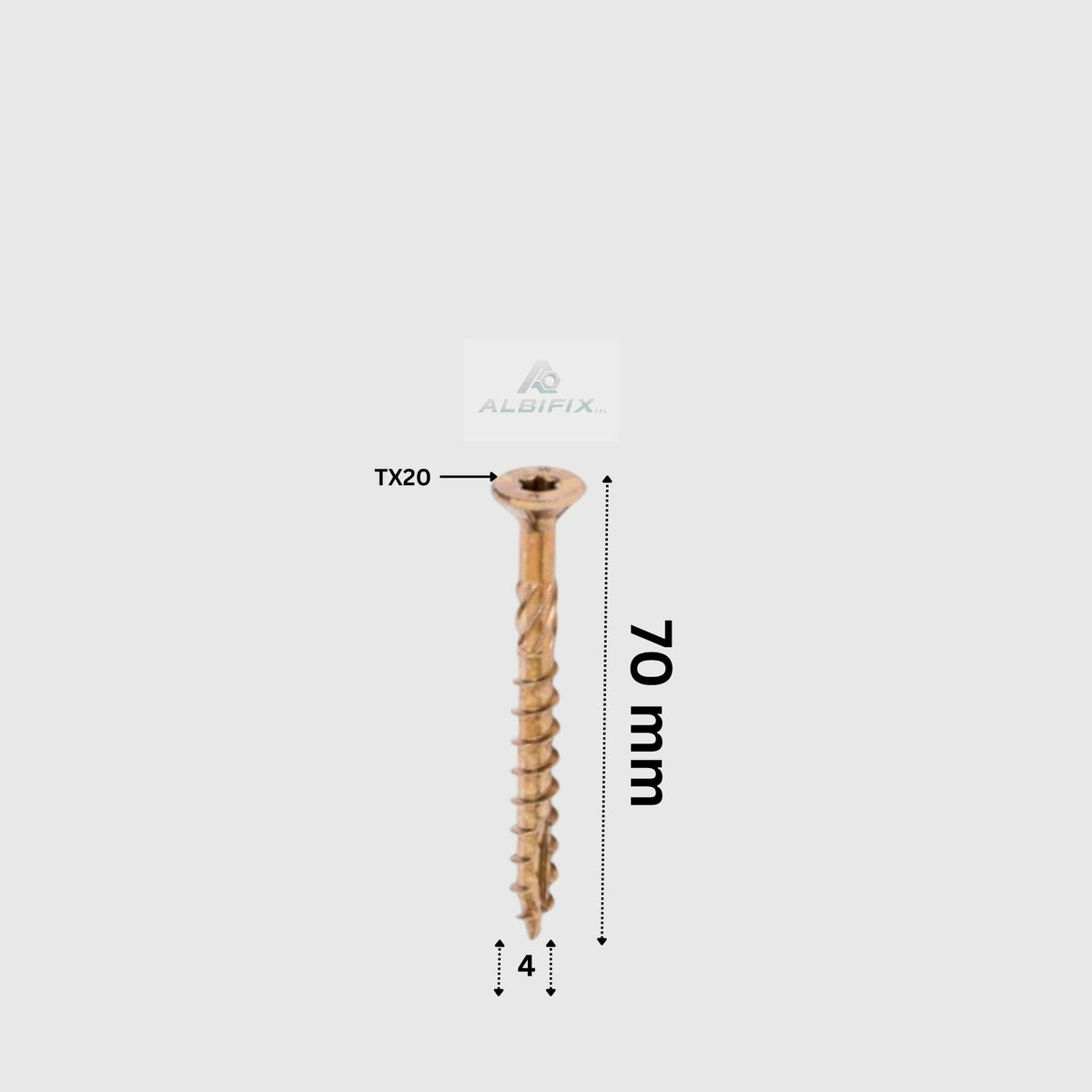 Surub Dulgherie 4x70 mm cap inecat torx tx20 250 buc/cutie
