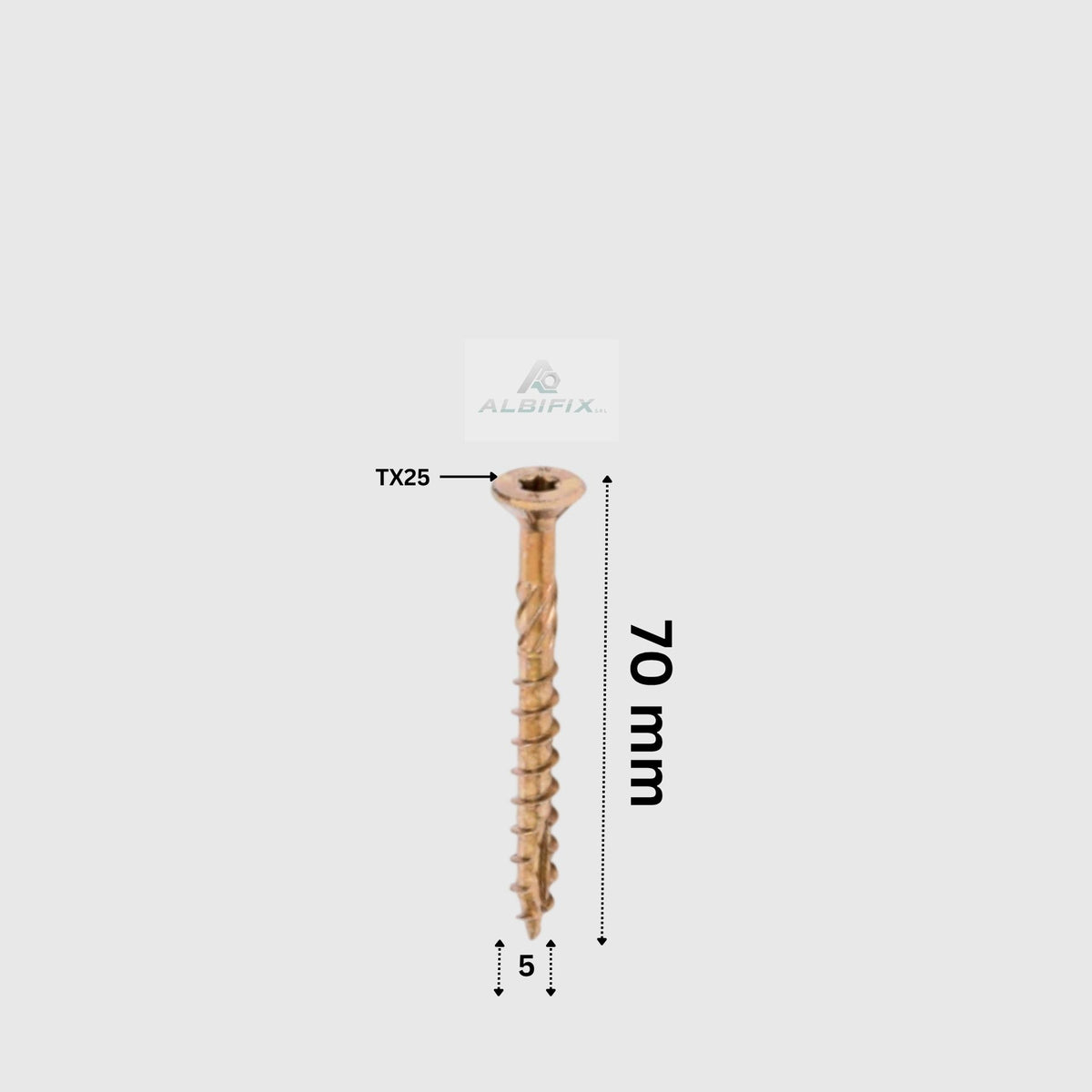 Surub Dulgherie 5x70 mm cap inecat torx tx25 250 buc/cutie