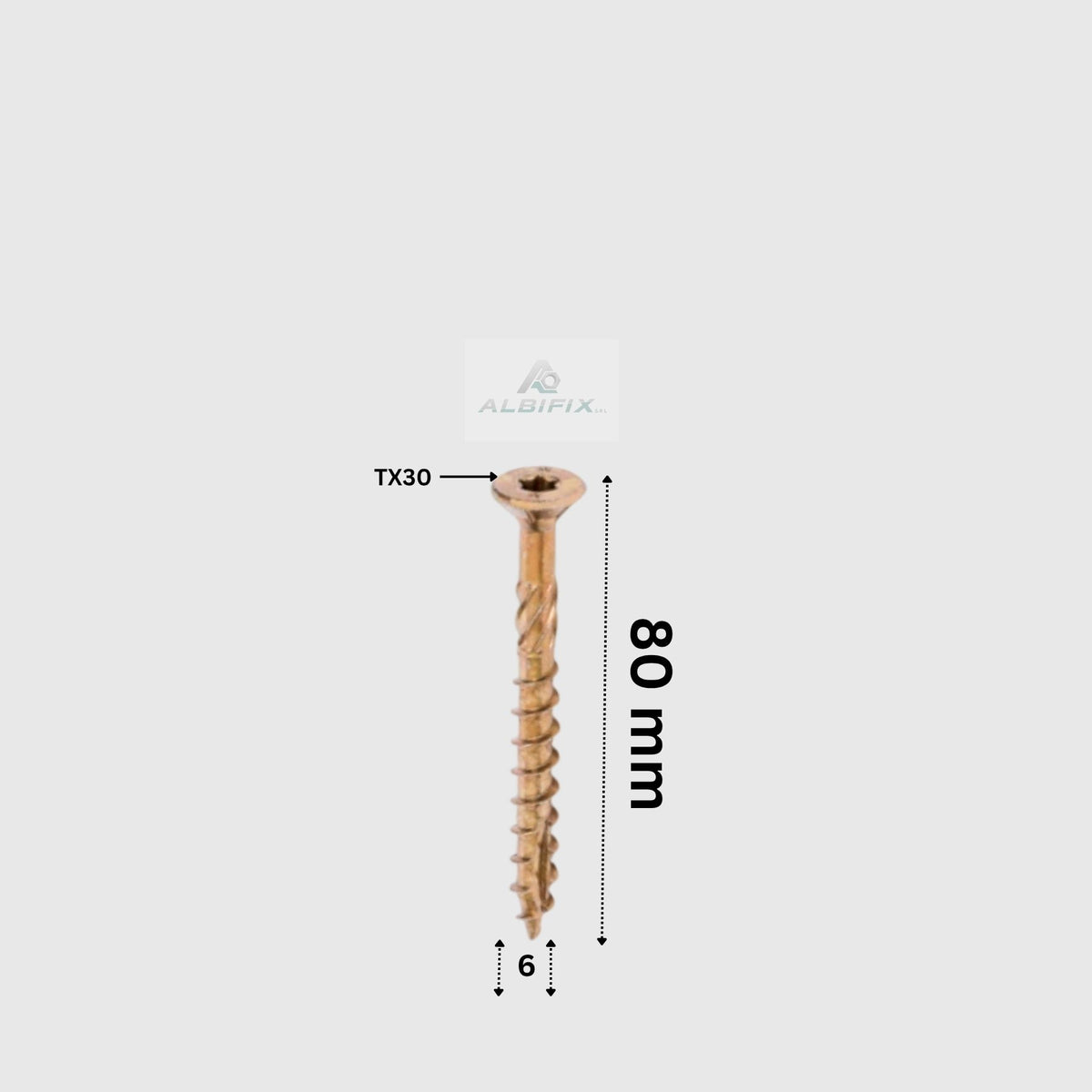 Surub Dulgherie 6x80 mm cap inecat torx tx30 100 buc/cutie