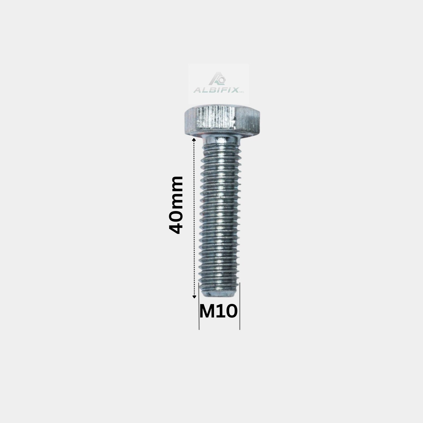Surub cu filet metric M10x40 mm cap hexagonal DIN 933 GR. 8.8 - 100 buc/cutie
