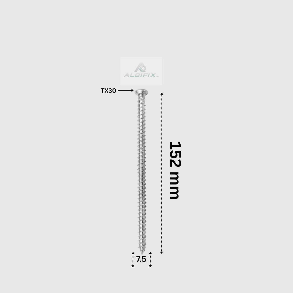 Surub montaj usi si ferestre 7.5x152 mm - 100 buc/cutie