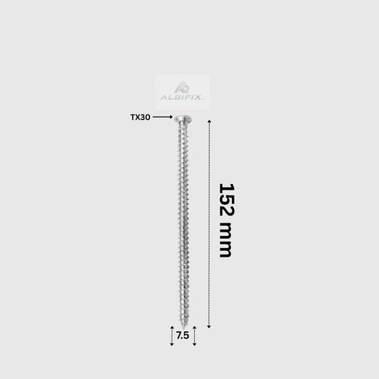 Surub montaj usi si ferestre 7.5x152 mm - 100 buc/cutie